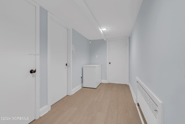 hallway featuring light hardwood / wood-style flooring