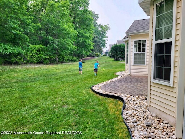 view of yard featuring a patio