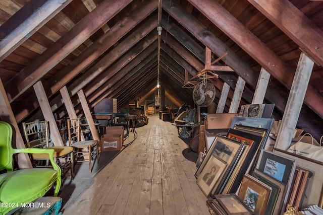 view of attic