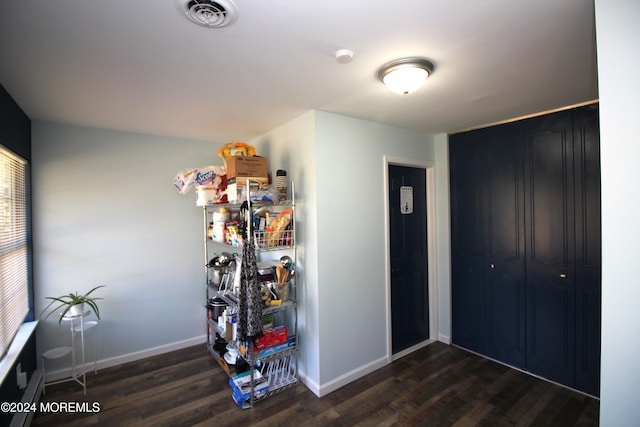 entryway featuring dark hardwood / wood-style flooring