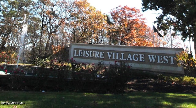 view of community sign