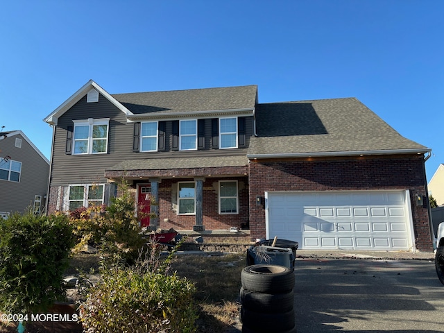 view of front facade with a garage