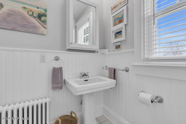 bathroom with radiator