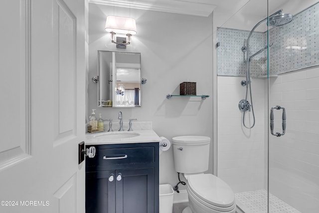 25 Bruns Rd, West Allenhurst, NJ 07711 - bathroom with toilet, a shower stall, and vanity