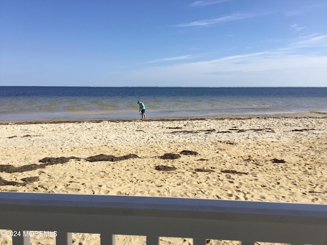 property view of water with a beach view