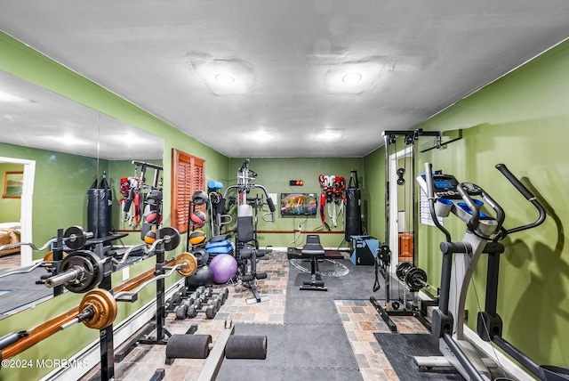 view of workout area