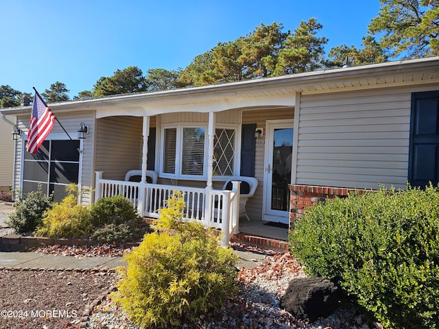 view of front of home featuring a porch