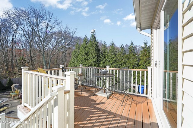 view of wooden terrace