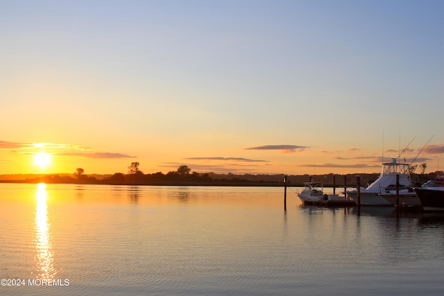 water view with a boat dock