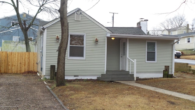 view of bungalow