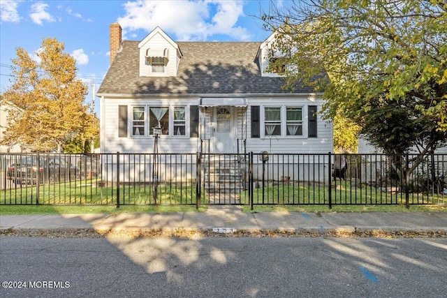 view of new england style home