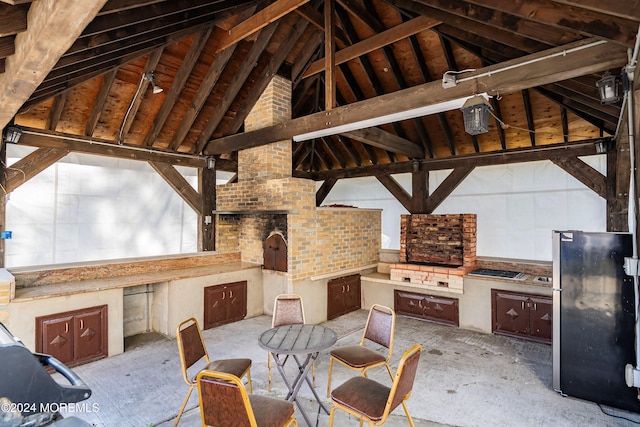 view of patio / terrace featuring a gazebo and area for grilling