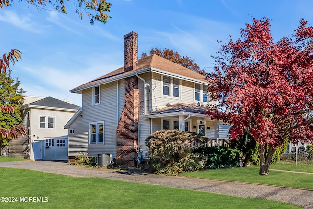 exterior space with a lawn