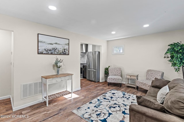 living room featuring hardwood / wood-style flooring