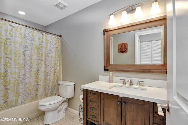 1801 Lilly Ln, Jackson, NJ 08527 - bathroom with tile patterned floors, toilet, vanity, shower / bath combo, and baseboards