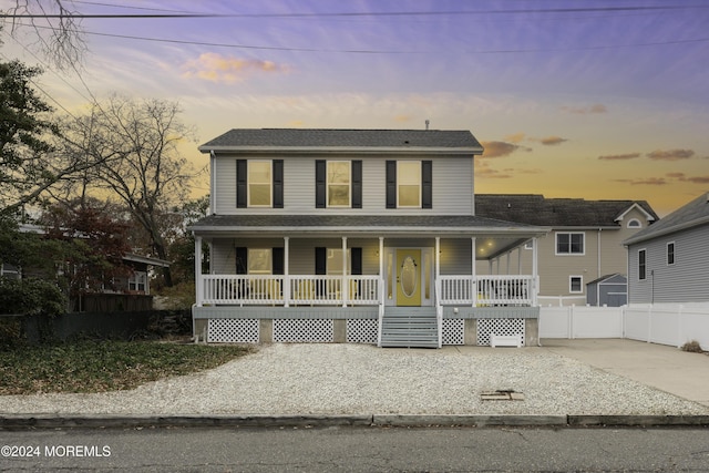 view of front of house with a porch