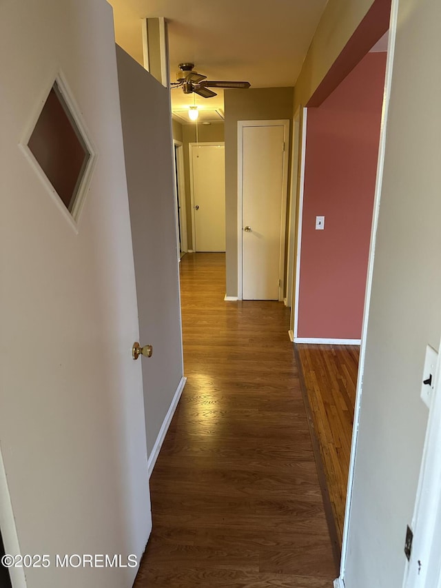 hall featuring hardwood / wood-style floors