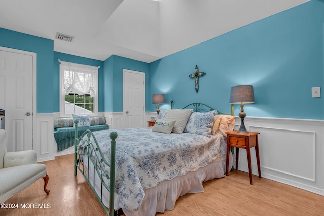 bedroom featuring light hardwood / wood-style floors