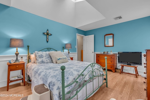 bedroom featuring light hardwood / wood-style flooring