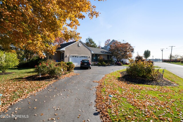 exterior space featuring a garage