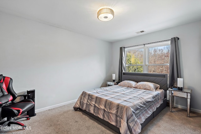 view of carpeted bedroom