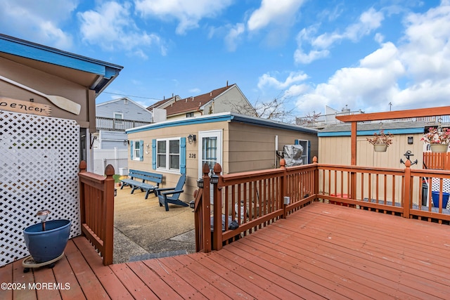 deck featuring a patio