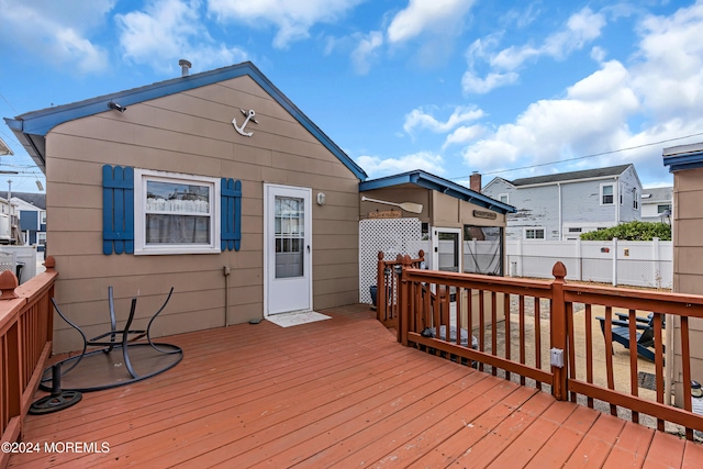 view of wooden deck