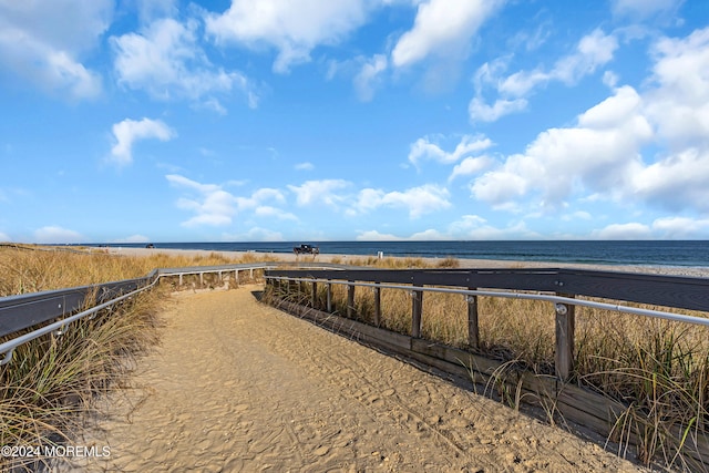 water view with a view of the beach