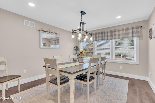 dining room featuring light hardwood / wood-style floors