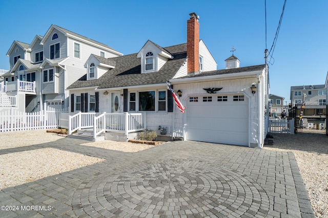 view of front facade featuring a garage