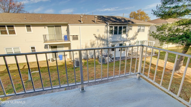 balcony featuring cooling unit