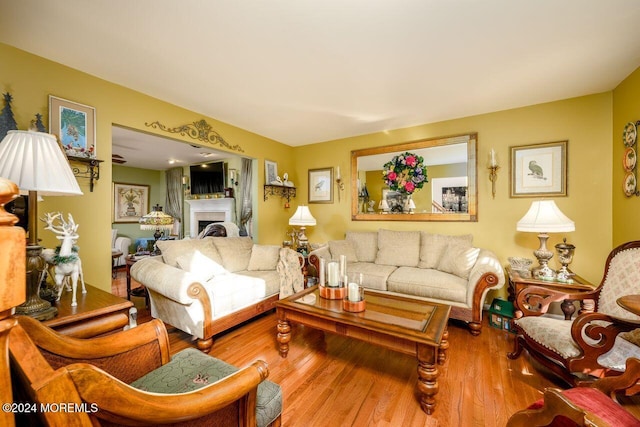 994 Hyson Rd, Jackson, NJ 08527 - living area featuring a fireplace and wood finished floors