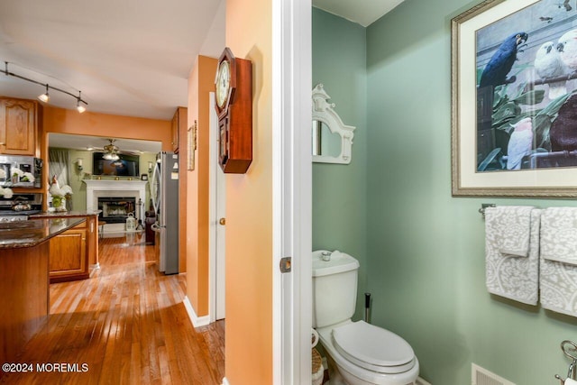 994 Hyson Rd, Jackson, NJ 08527 - bathroom with wood finished floors and a fireplace