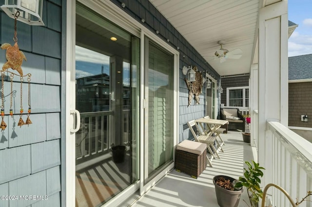 balcony with covered porch