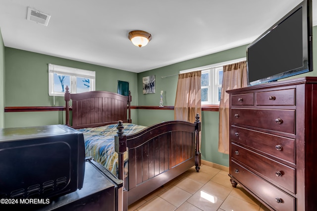 view of tiled bedroom