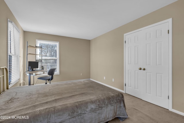 view of carpeted bedroom