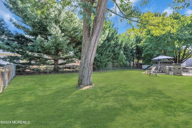 view of yard featuring a gazebo