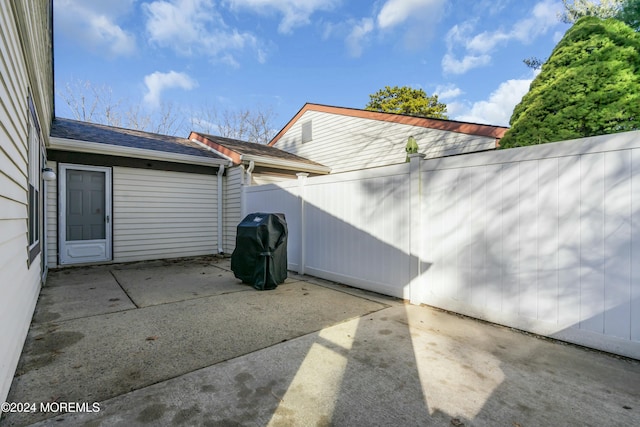 view of patio with grilling area