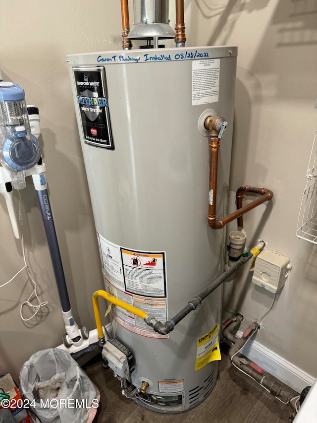 utilities featuring gas water heater