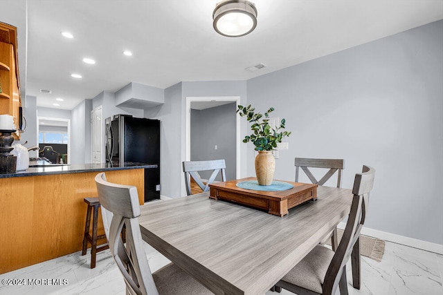 view of dining area