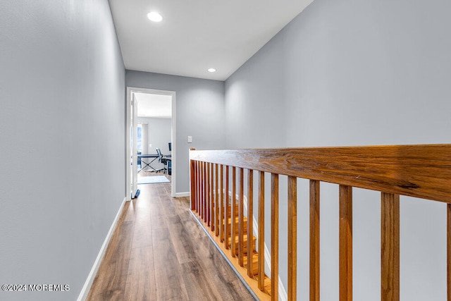 hall featuring hardwood / wood-style floors