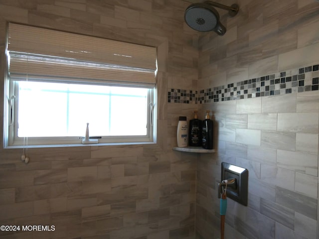 bathroom featuring walk in shower