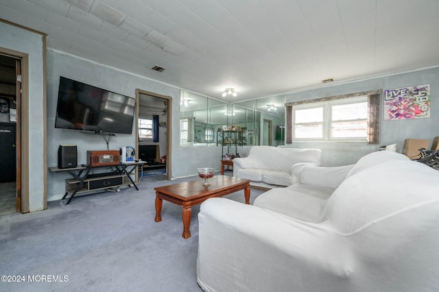 view of carpeted living room