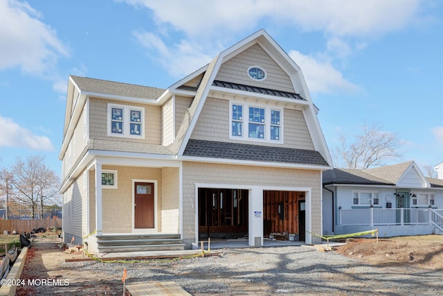 view of front of home featuring a garage