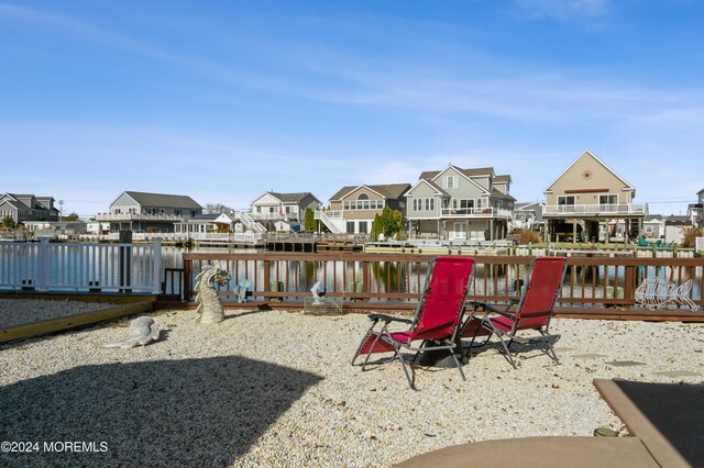 161 N Ensign Dr, Little Egg Harbor, NJ 08087 - view of patio / terrace with a residential view and a water view