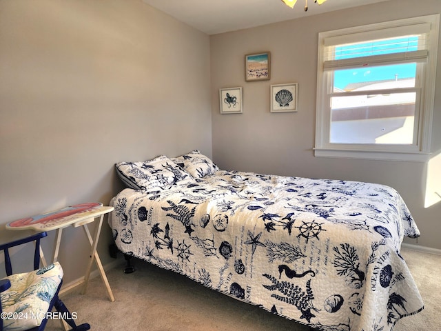 bedroom with carpet flooring