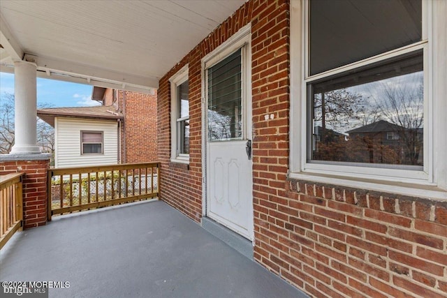 exterior space featuring a porch