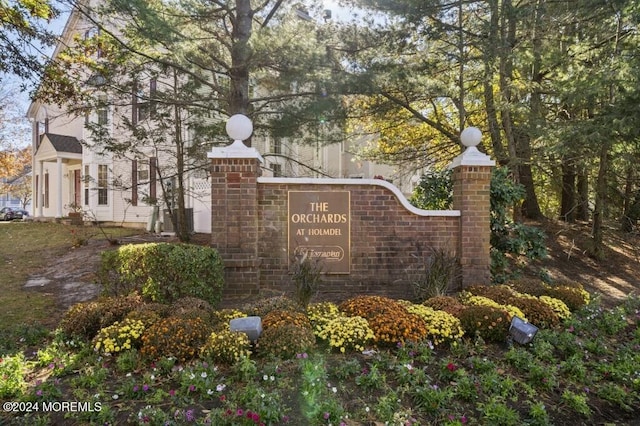 view of community sign