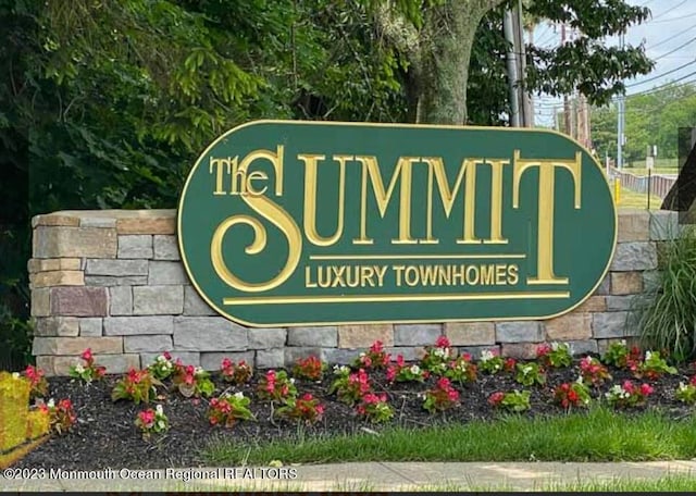 view of community sign