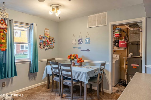 dining room featuring washer / clothes dryer